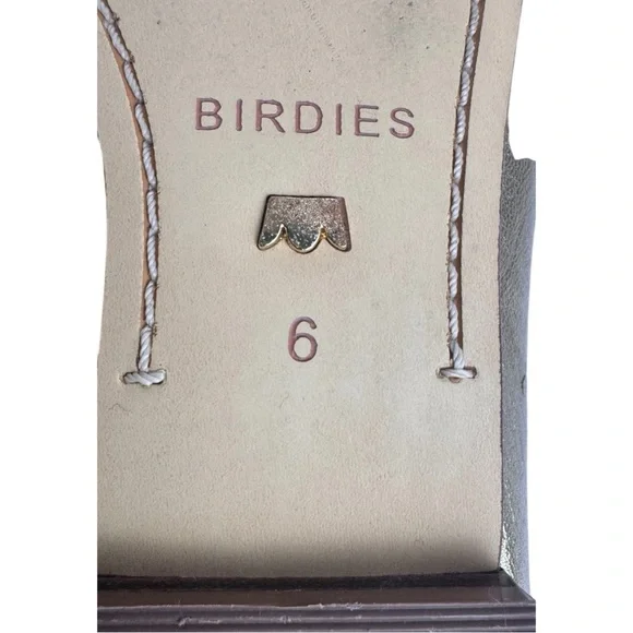 Birdies The Crane Gold Leather Flats Size 6 - Picture 9 of 9